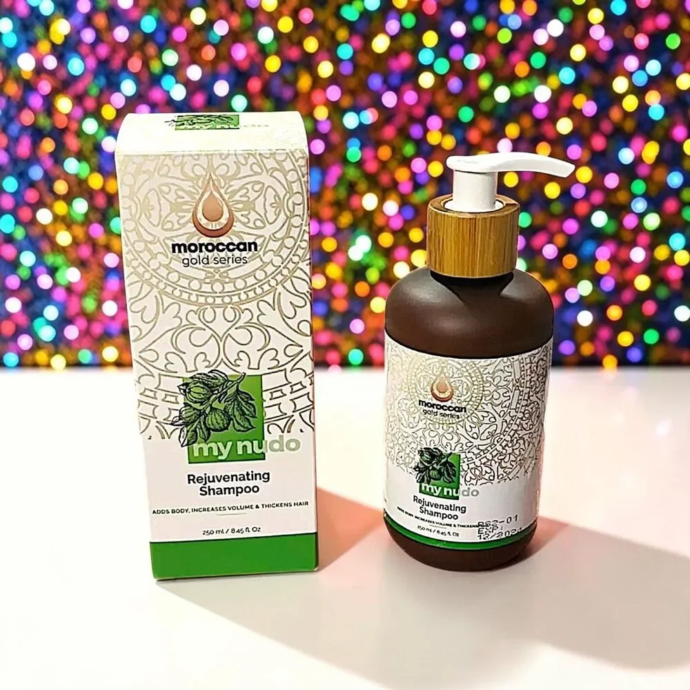 Moroccan Gold Series My NuDo Rejuvenating Shampoo New In Box 8.45 oz MSRP $60